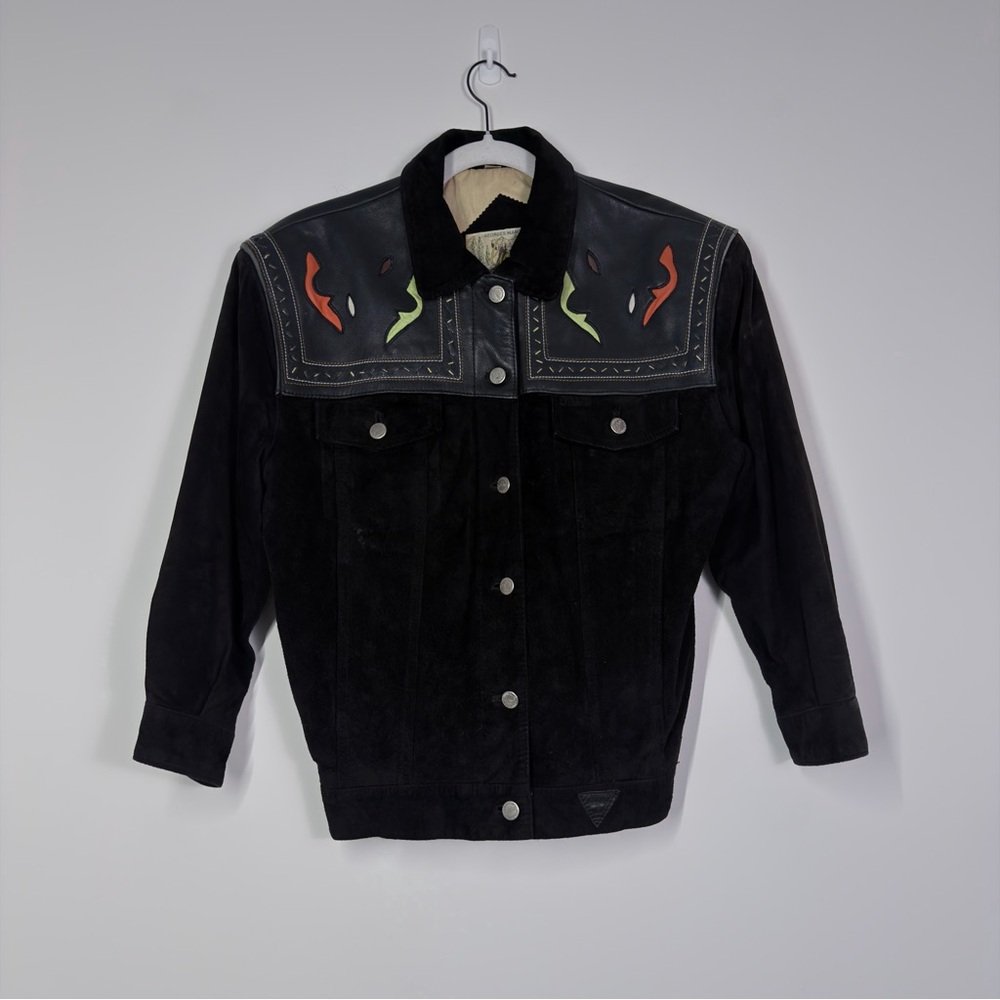Rare Vintage GUESS Georges Marciano Suede & Leather Jacket – Women’s S
